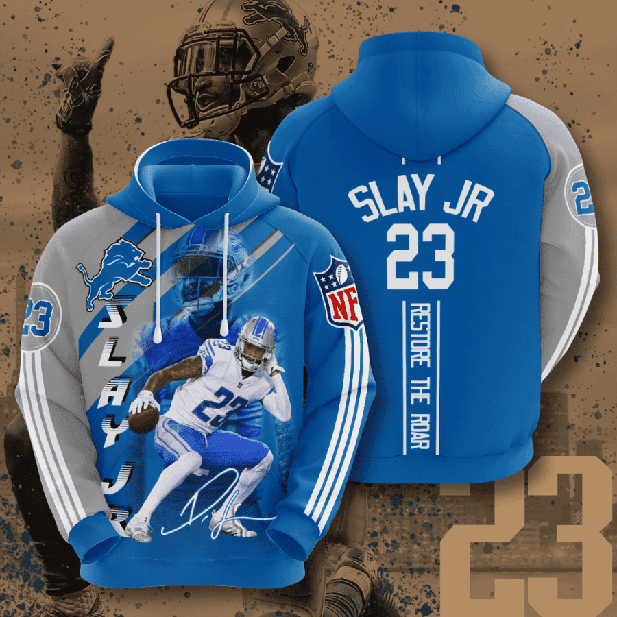 Detroit Lions Darius Slay Jr 3D All Over Print Hoodie & Zip Hoodie