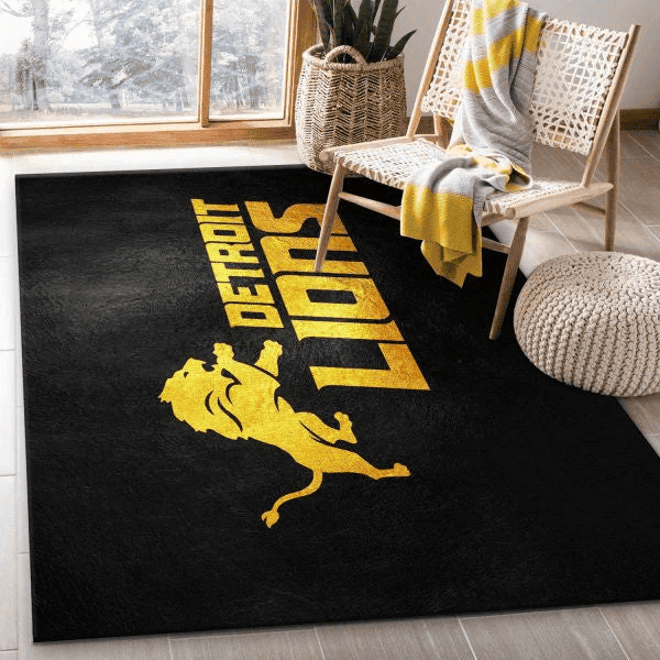 Detroit Lions Gifts 3D Rectangle Area Rug – Full Print Carpet For Living Room & Bedroom Home Decor