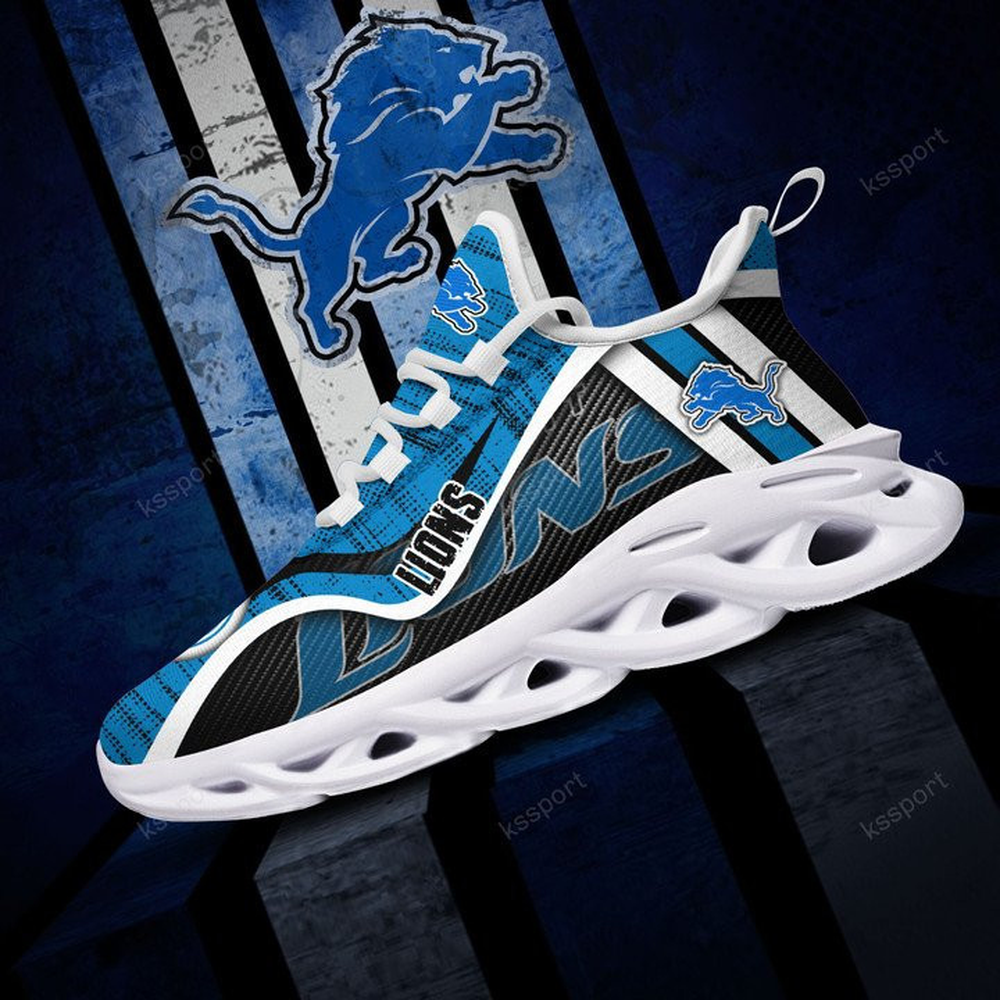 Detroit Lions Max Soul Shoes Sneakers for Men And Women – NFL Football Fan Shoes, Team Sneakers