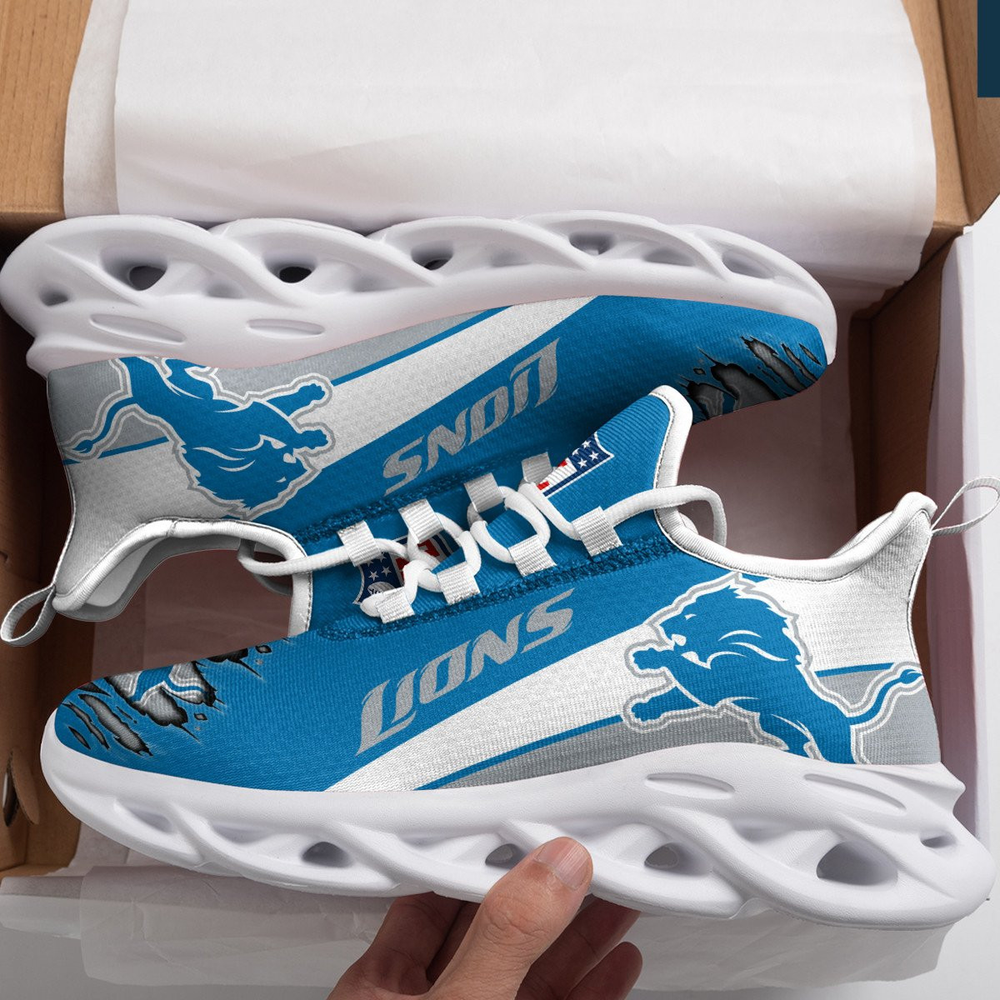 Detroit Lions Max Soul Shoes Sneakers for Men And Women – NFL Football Fan Shoes, Team Sneakers