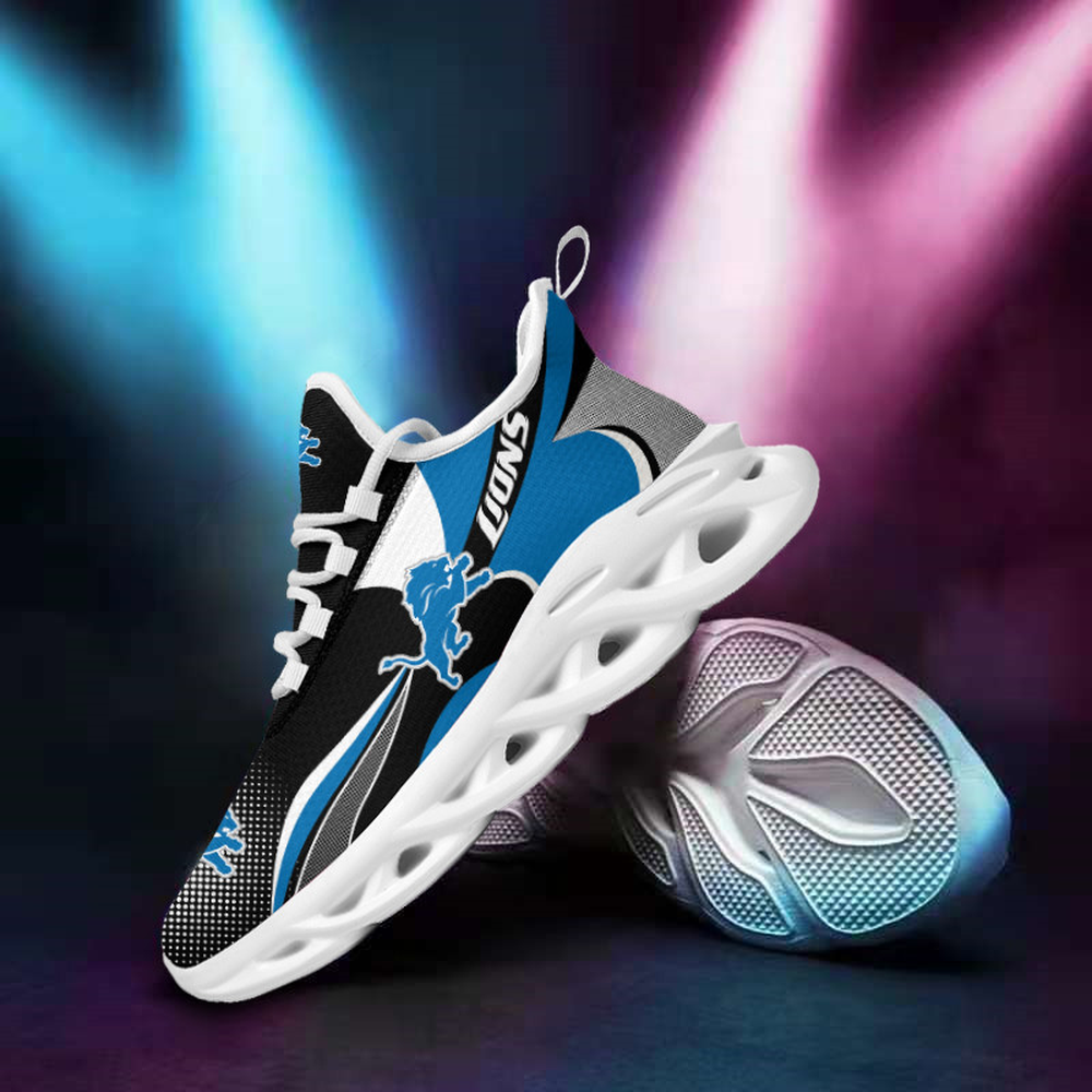 Detroit Lions Max Soul Shoes Sneakers for Men And Women – NFL Football Fan Shoes, Team Sneakers