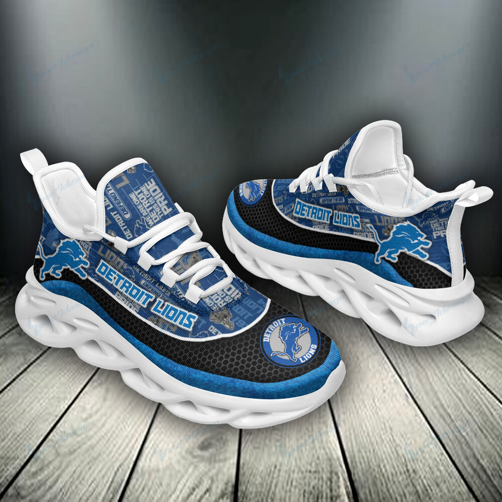 Detroit Lions Max Soul Shoes Sneakers for Men And Women – NFL Football Fan Shoes, Team Sneakers