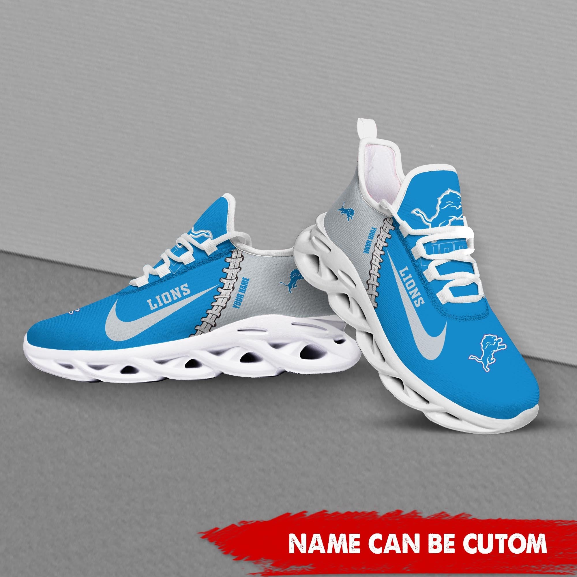 Detroit Lions Max Soul Shoes Sneakers for Men And Women – NFL Football Fan Shoes, Team Sneakers - Image 4