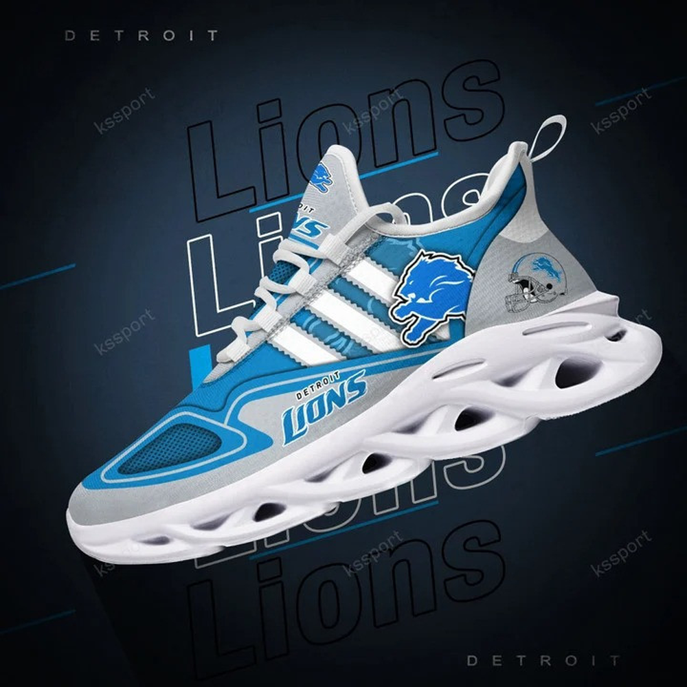 Detroit Lions Max Soul Shoes Sneakers for Men And Women – NFL Football Fan Shoes, Team Sneakers
