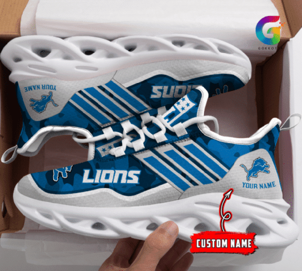 Detroit Lions Max Soul Shoes Sneakers for Men And Women – NFL Football Fan Shoes, Team Sneakers - Image 3