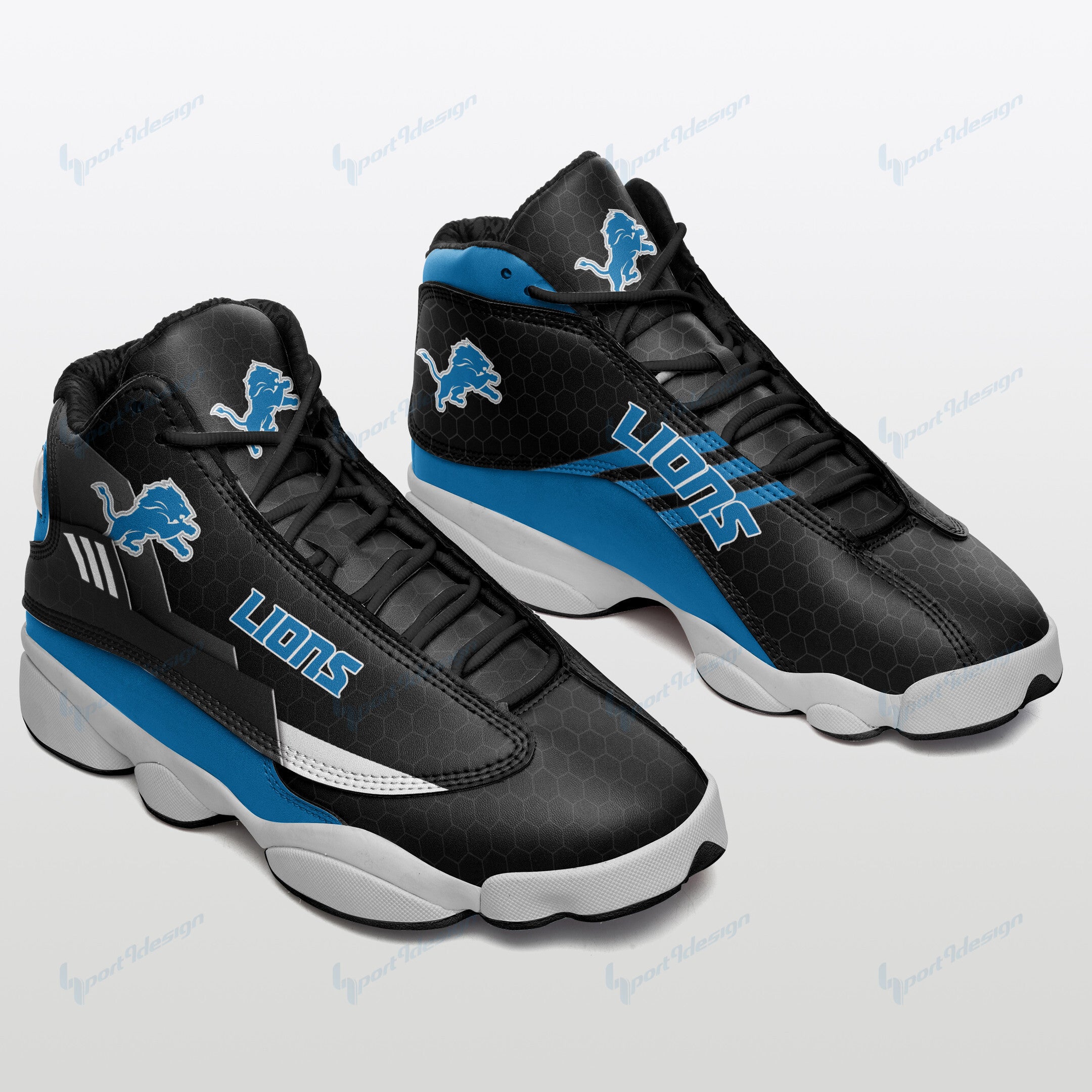 Detroit Lions NFL JD13 Sneakers Shoes for Men & Women | Custom Fan Gift