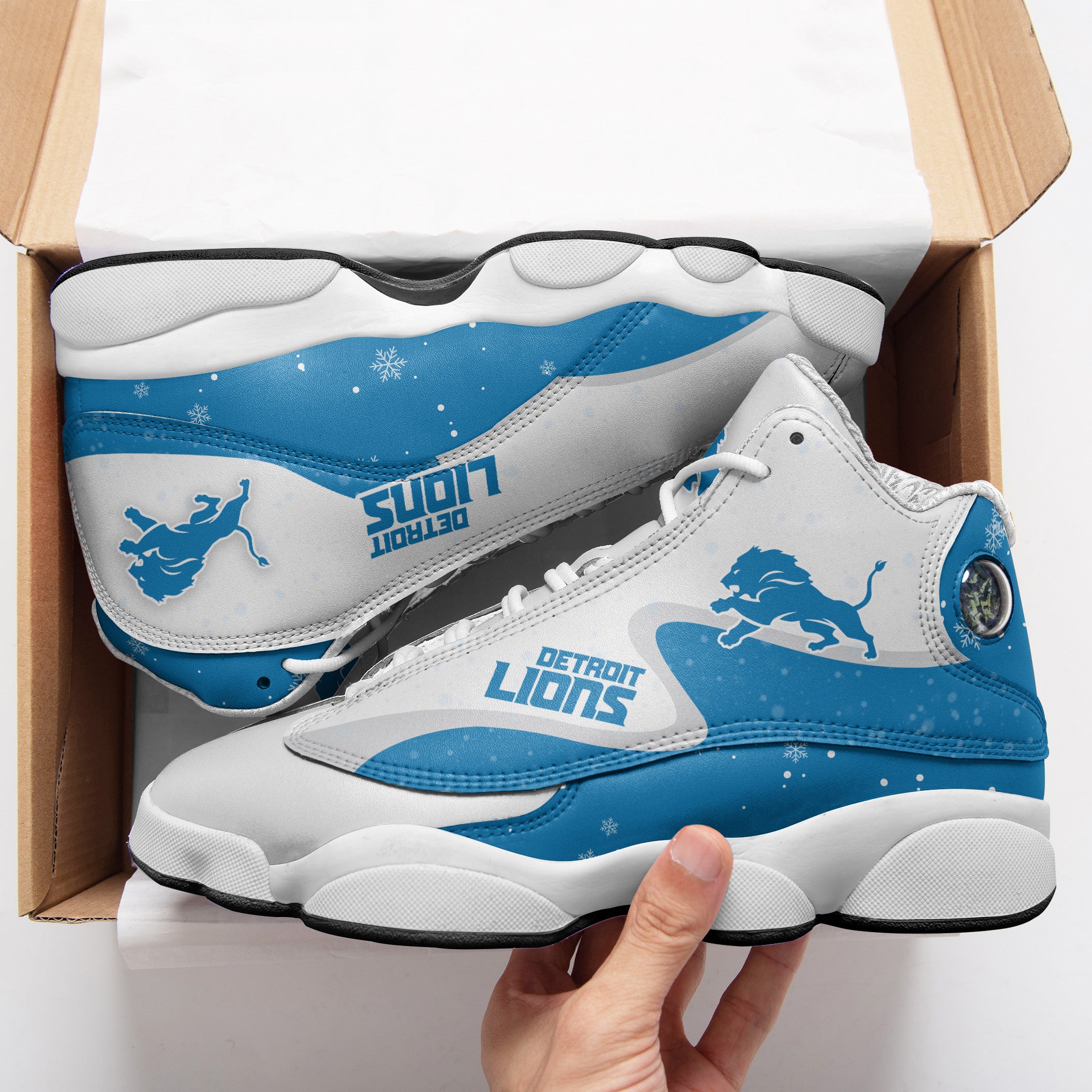 Detroit Lions NFL JD13 Sneakers Shoes for Men & Women | Custom Fan Gift