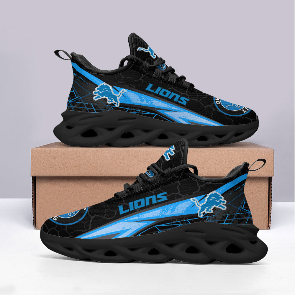 Detroit Lions NFL Max Soul Shoes Sneakers for Men And Women – NFL Football Fan Shoes, Team Sneakers