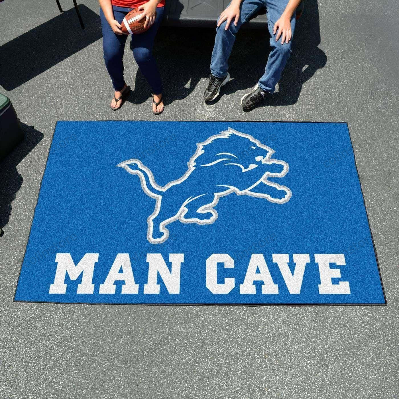Detroit Lions Rectangle Area Rug – Full Print Carpet For Living Room & Bedroom Home Decor