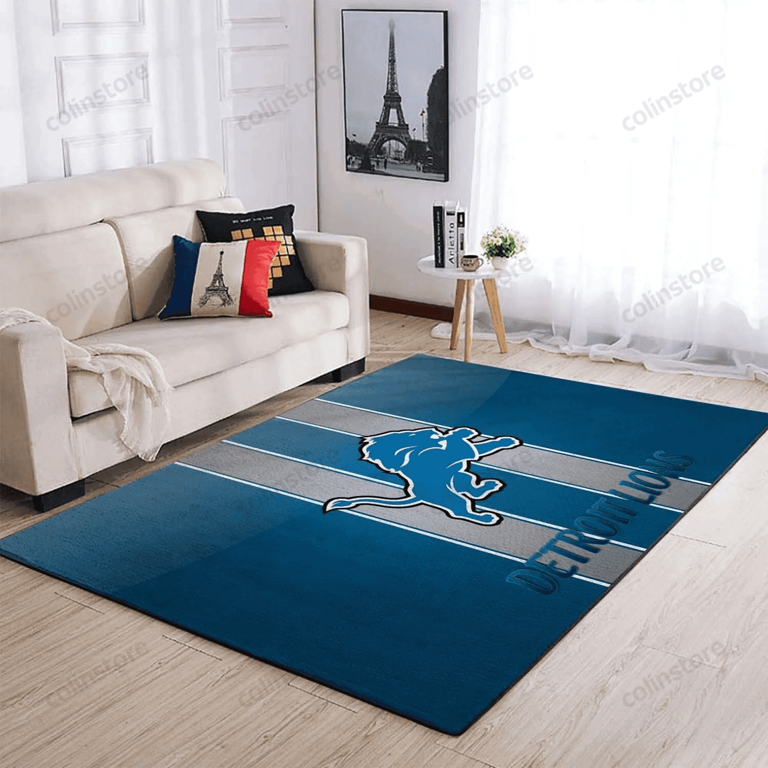 Detroit Lions Rug 3D Rectangle Area Rug – Full Print Carpet For Living Room & Bedroom Home Decor