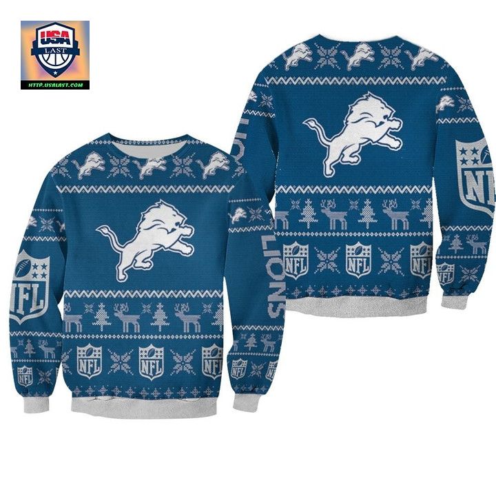 Detroit Lions Ugly Sweater Christmas 3D Sweater