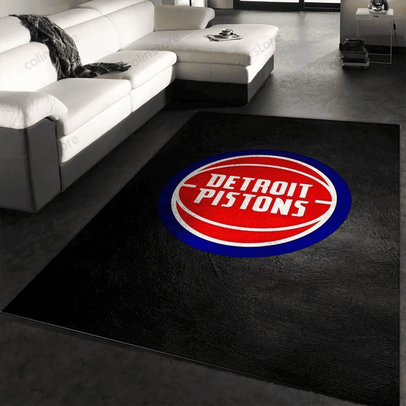 Detroit Pistons 1 3D Rectangle Area Rug – Full Print Carpet For Living Room & Bedroom Home Decor