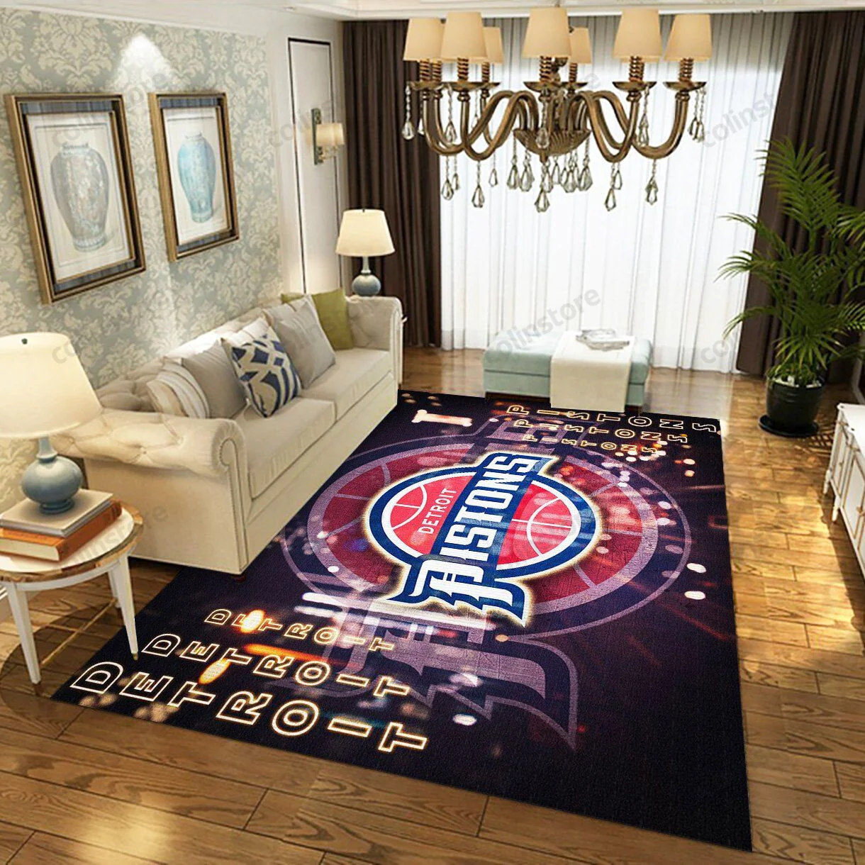 Detroit Pistons Gifts 3D Rectangle Area Rug – Full Print Carpet For Living Room & Bedroom Home Decor