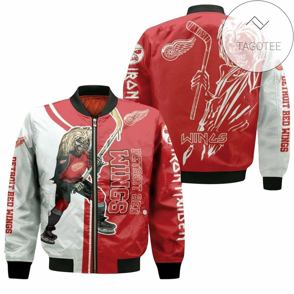 Detroit Red Wings Zombie For Fans Bomber Jacket | NHL Team Jacket for Men & Women | Hockey Fan Gift