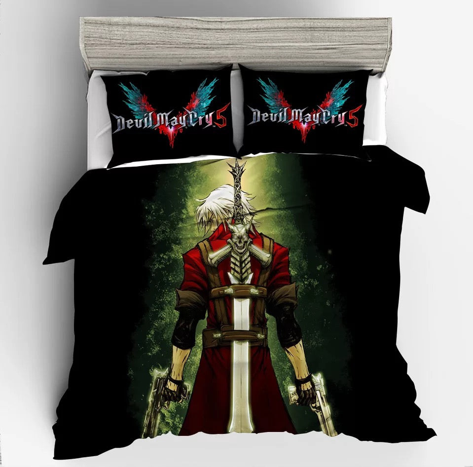 Devil May Cry 5 Duvet Cover Quilt Cover Pillowcase Bedding Set Bed Linen Home Bedroom Decor