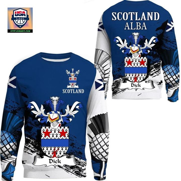 Dick Scottish Family Crest Scotland Special Sweater 