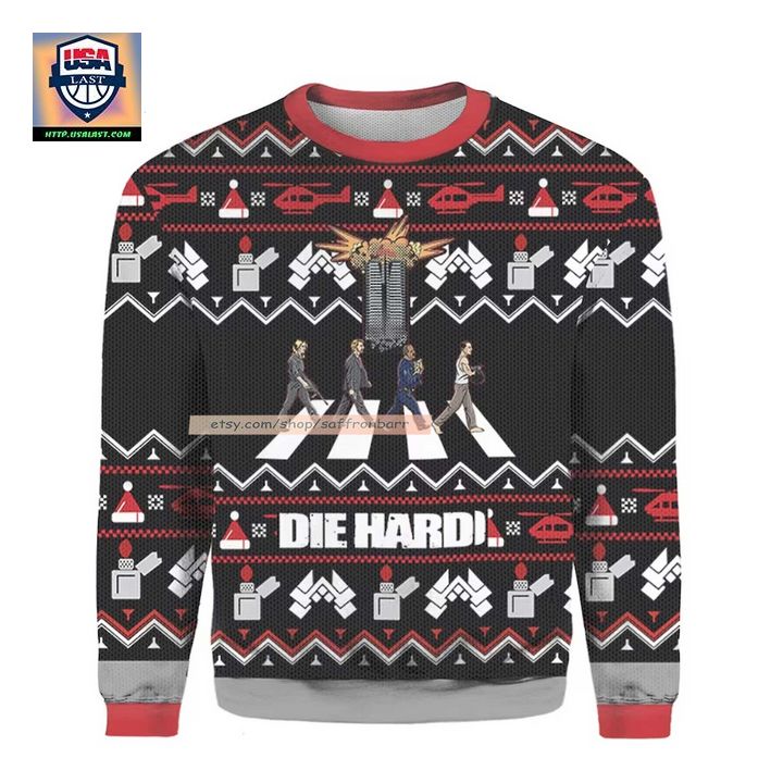 Die Hard Aber Road Ugly Christmas 3D Sweater