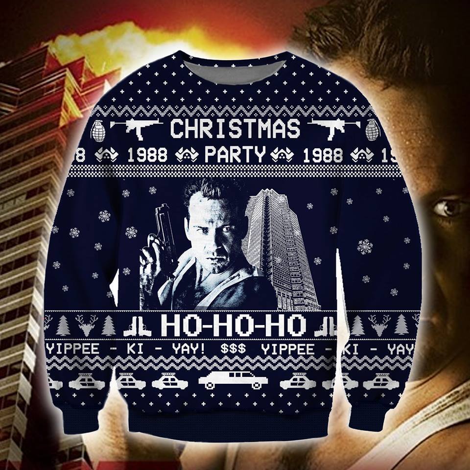 Die Hard Knitting Pattern 3D Print Ugly Christmas Sweater