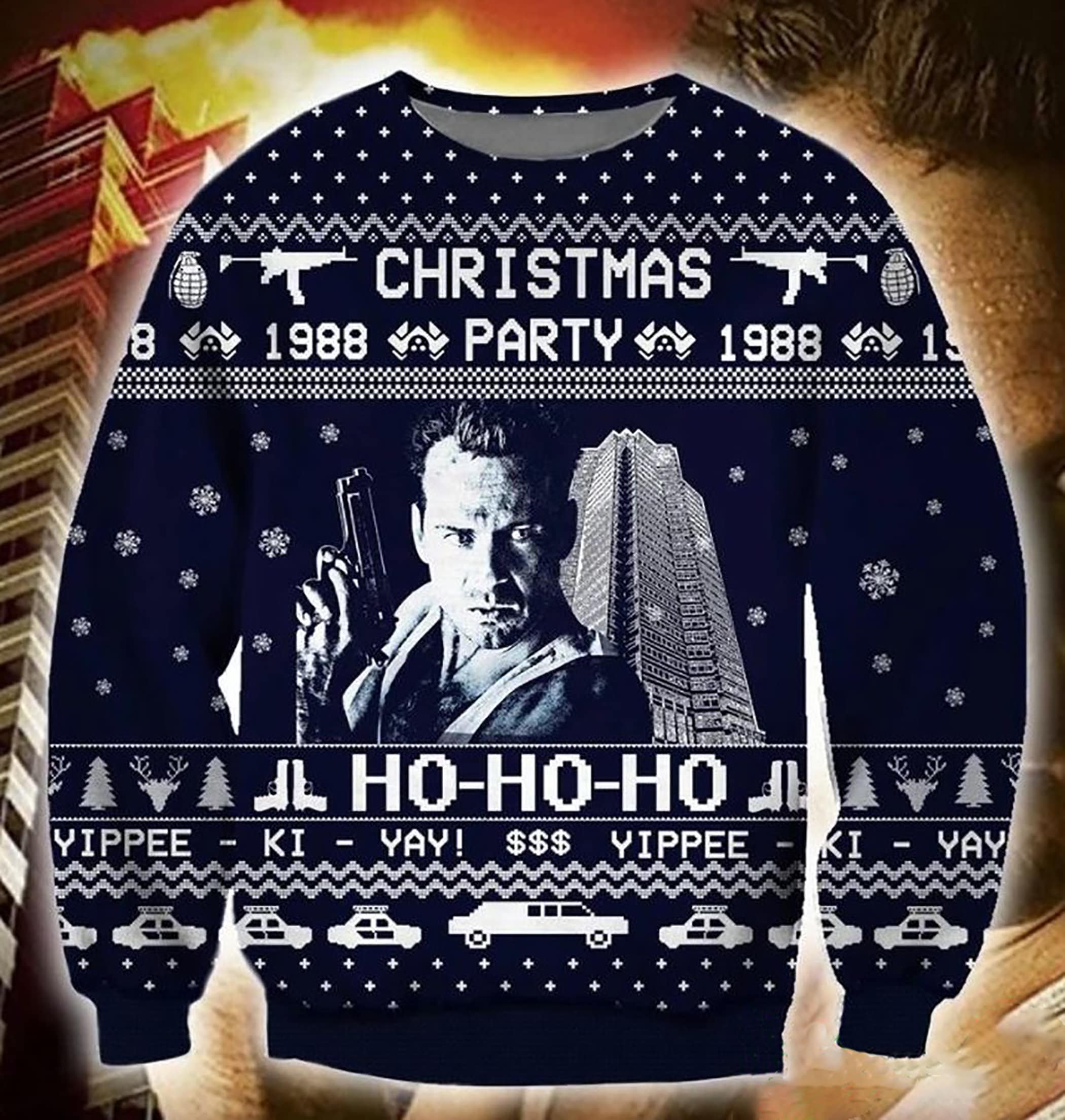 Die Hard Logo Christmas Ugly Christmas Sweater