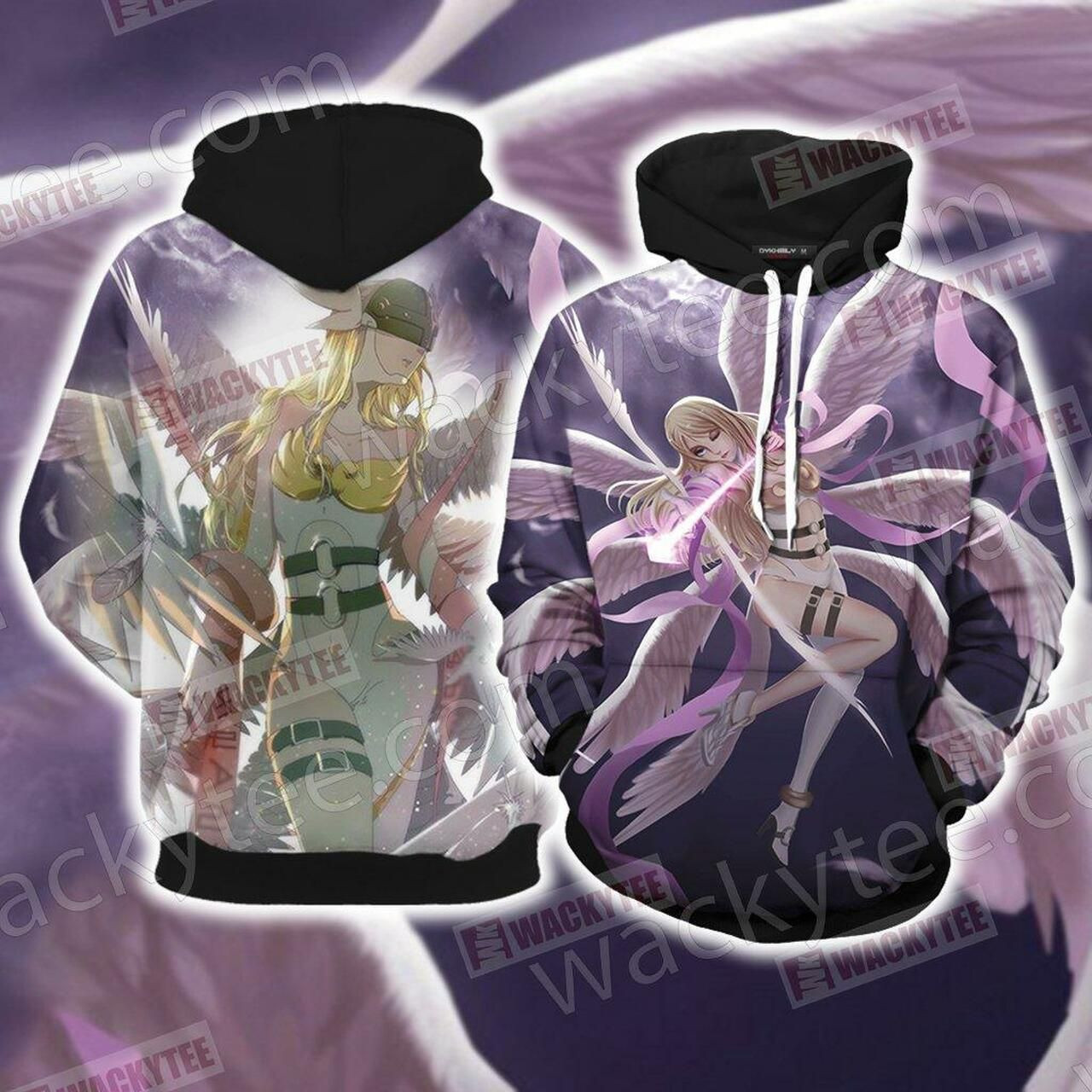 Digimon Angewomon Unisex 3D All Over Print Hoodie & Zip Hoodie