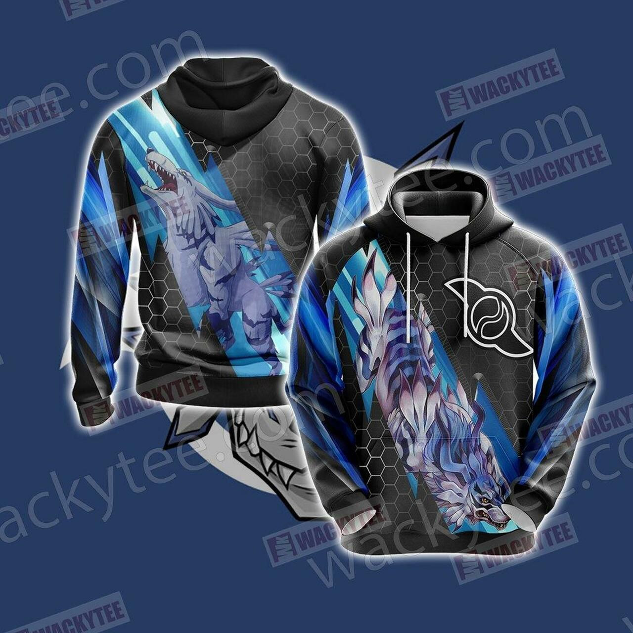 Digimon - Garurumon New Unisex 3D All Over Print Hoodie & Zip Hoodie