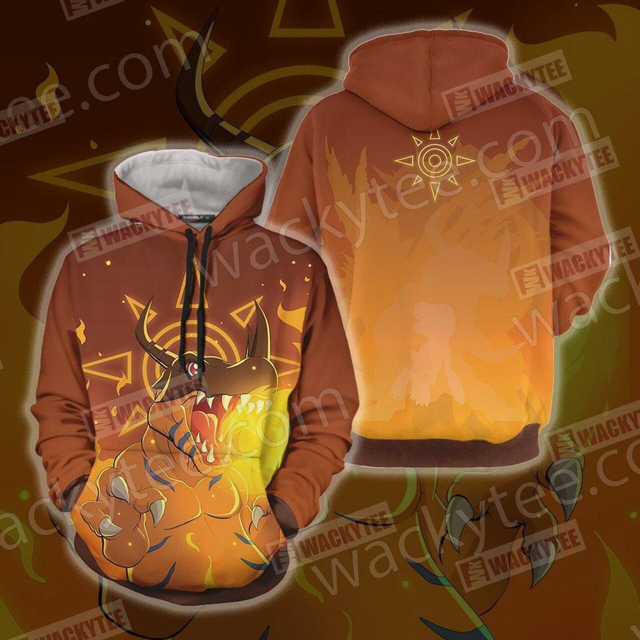 Digimon Greymon 3D All Over Print Hoodie & Zip Hoodie