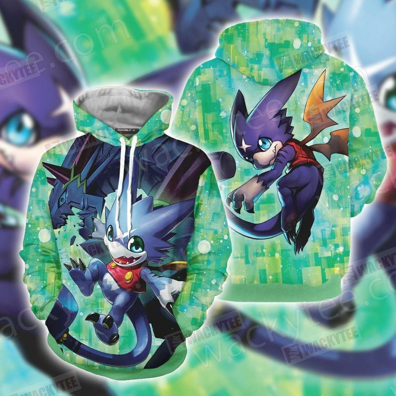 Digimon Gumdramon Unisex 3D All Over Print Hoodie & Zip Hoodie