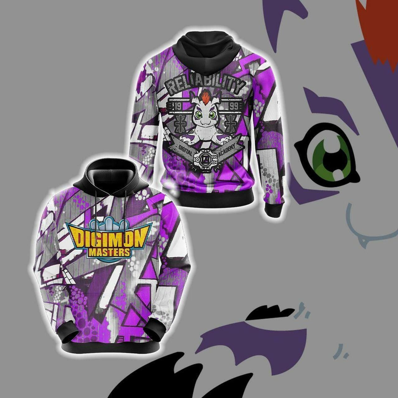 Digimon Master Reliability Unisex 3D All Over Print Hoodie & Zip Hoodie