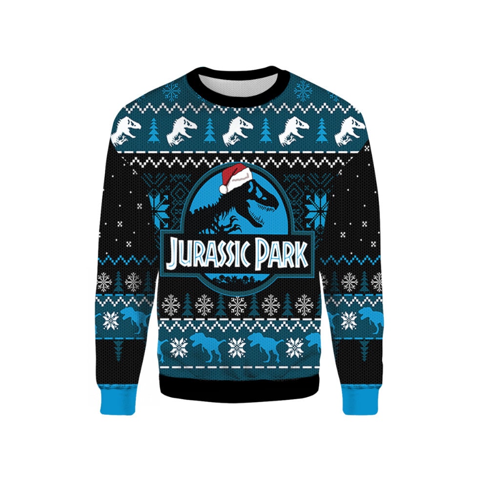 Dinosaur Jurassic Park Ugly Christmas Sweater