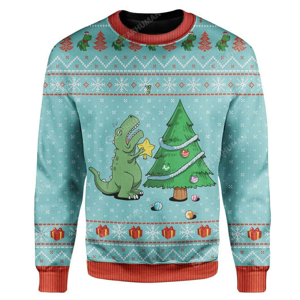 Dinosaur Ugly Christmas Sweater, Perfect Holiday Gift