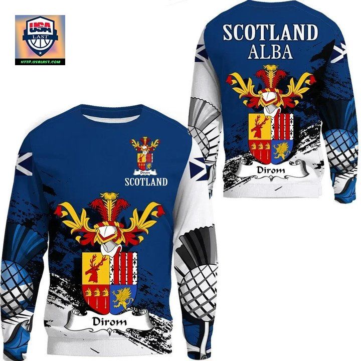Dirom Scottish Family Crest Scotland Special Sweater 