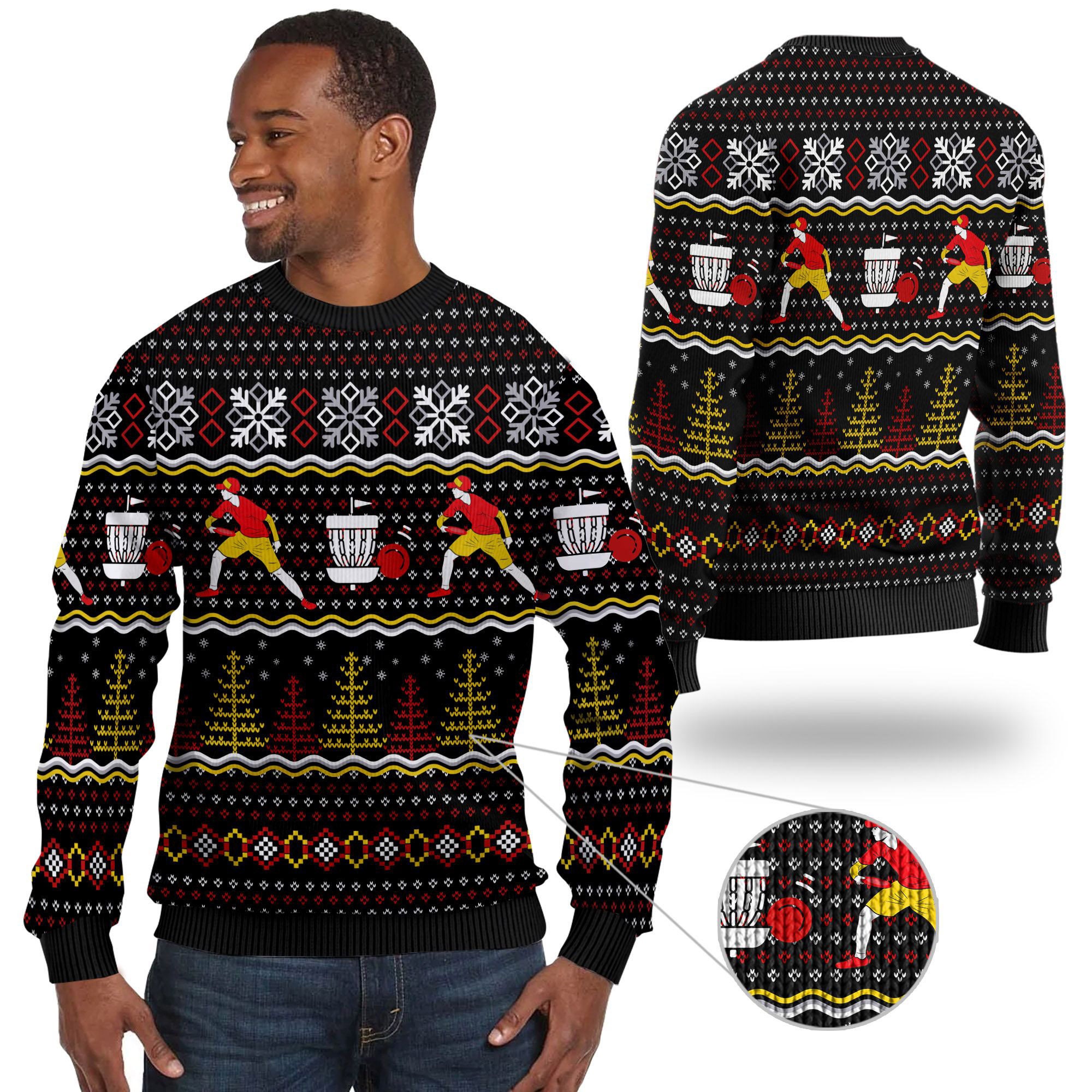 Disc Golf Ugly Christmas Sweater