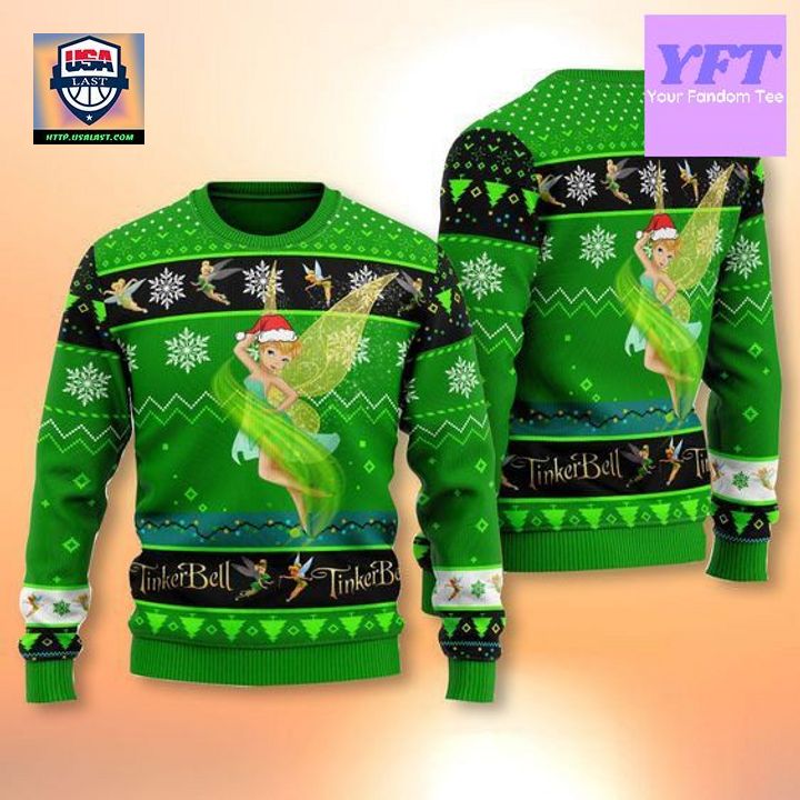 Disney Tinkerbell Tinker Bell Fairy Tinker Bell Light 3d Ugly Christmas Sweater