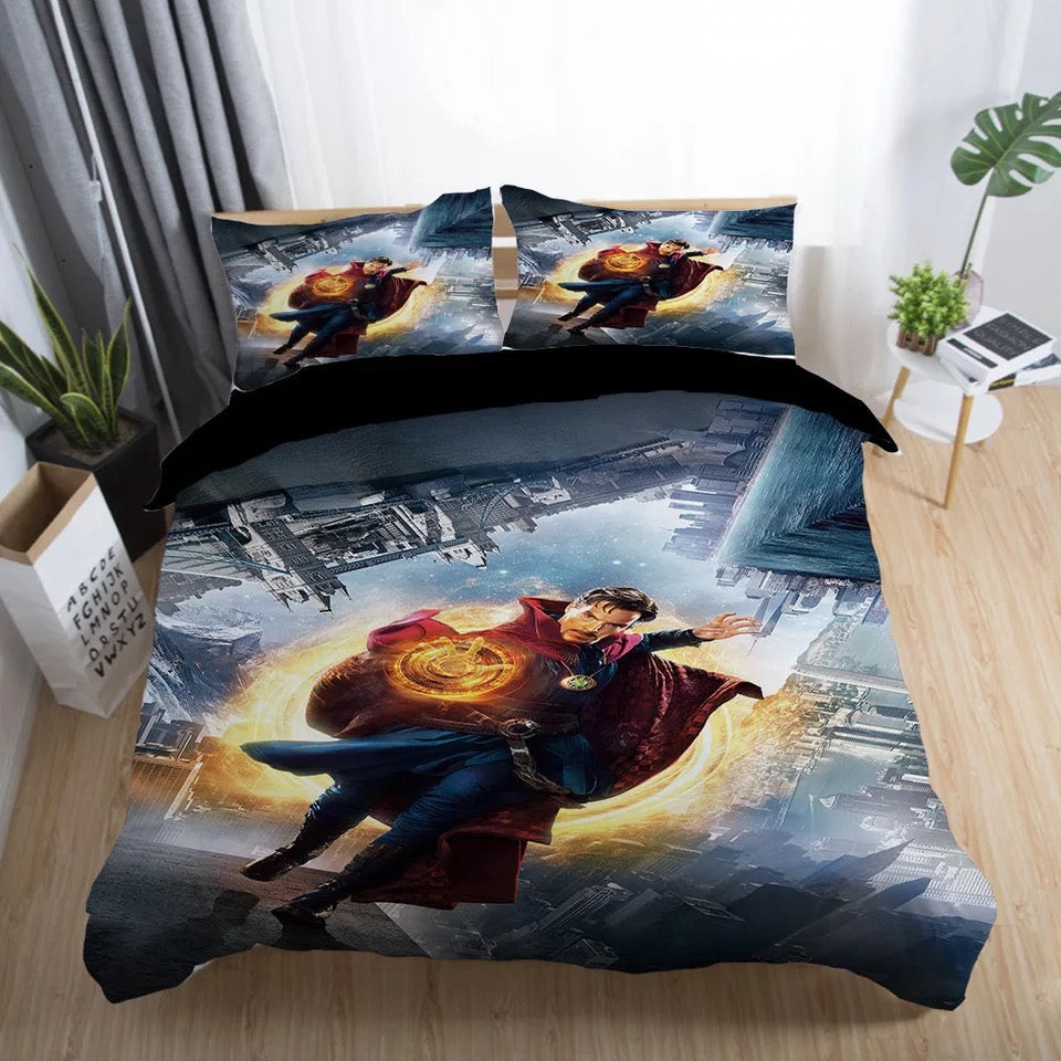Doctor Strange Marvel Superhero Duvet Cover Quilt Cover Pillowcase Bedding Set Bed Linen Home Bedroom Decor