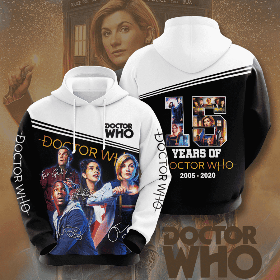 Doctor Who Movie Character Anniversary 15 Years 3D All Over Print Hoodie & Zip Hoodie