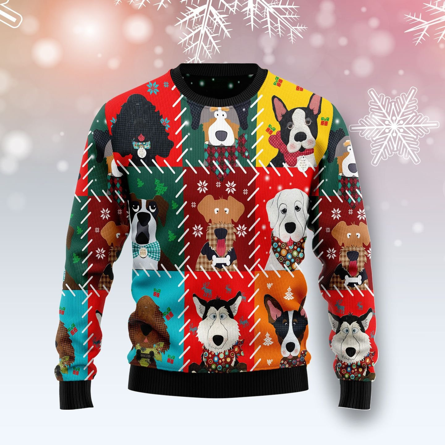 Dog Face Ugly Christmas Sweater, Perfect Holiday Gift