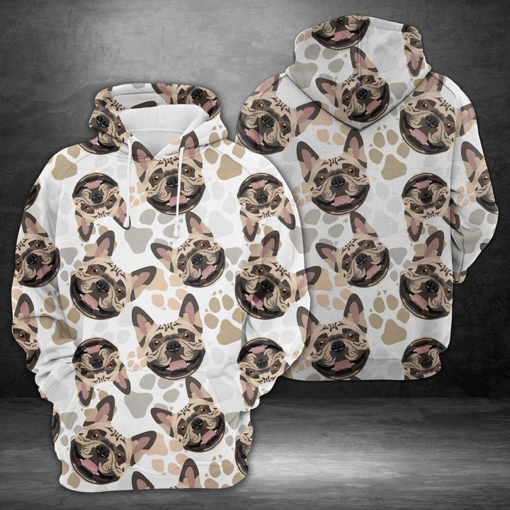 Dog Paws French Bulldog 3D All Over Print Hoodie & Zip Hoodie