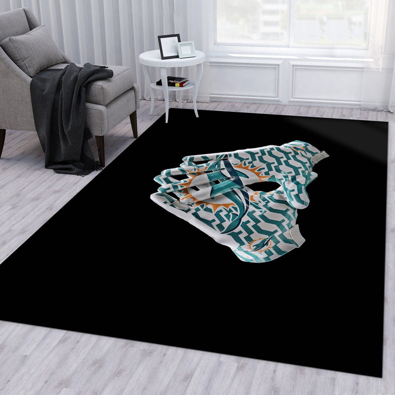 Dolphins Gloves Rectangle Area Rug – Full Print Carpet For Living Room & Bedroom Home Decor