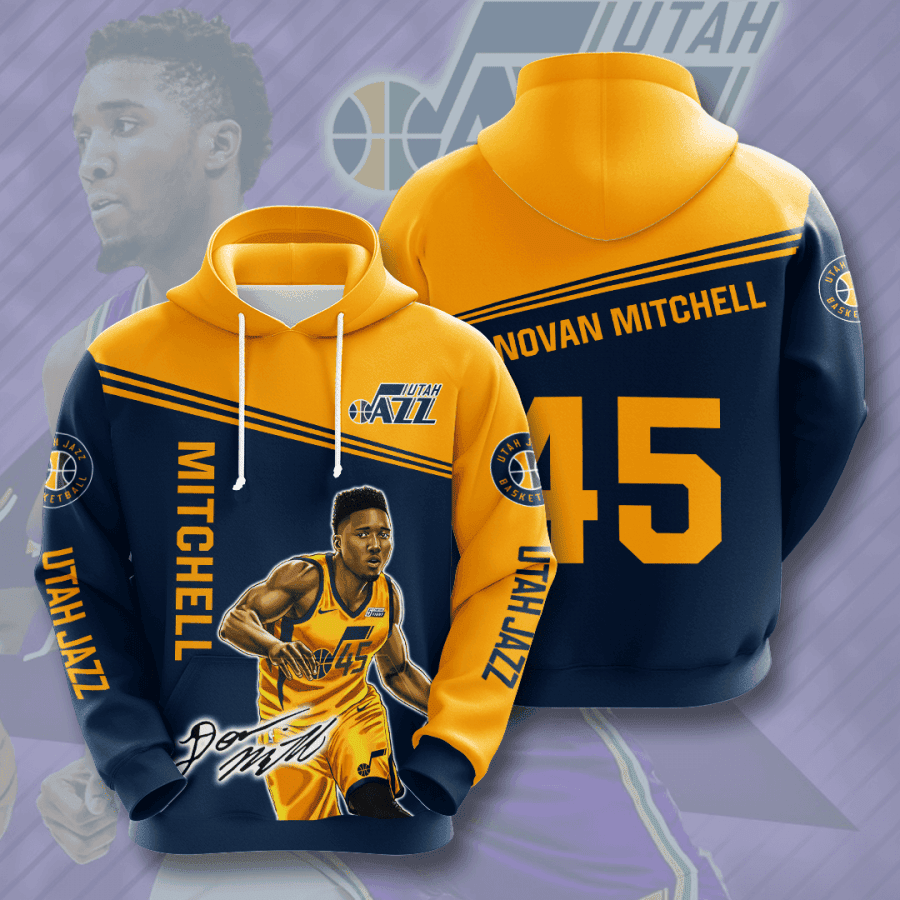 Donovan Mitchell Utah Jazz 3D All Over Print Hoodie & Zip Hoodie
