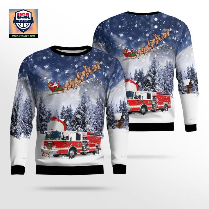 Dorothy Volunteer Fire Company Dorothy New Jersey Christmas AOP Sweater
