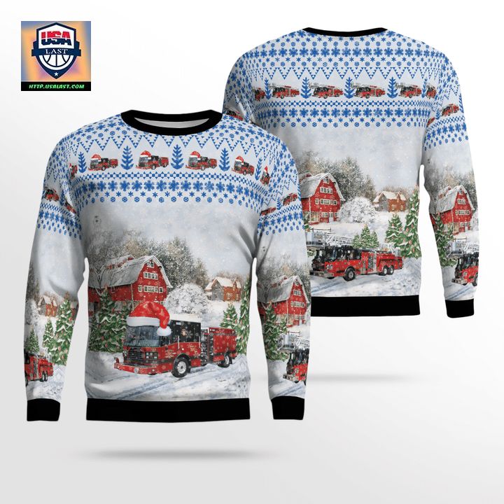 Downers Grove DuPage County Illinois Downers Grove Fire Department Christmas Sweater 3D LJ11