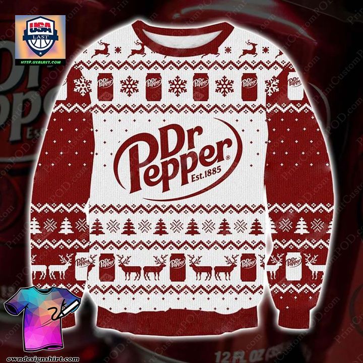 Dr Pepper 1885 Ugly Christmas Sweater