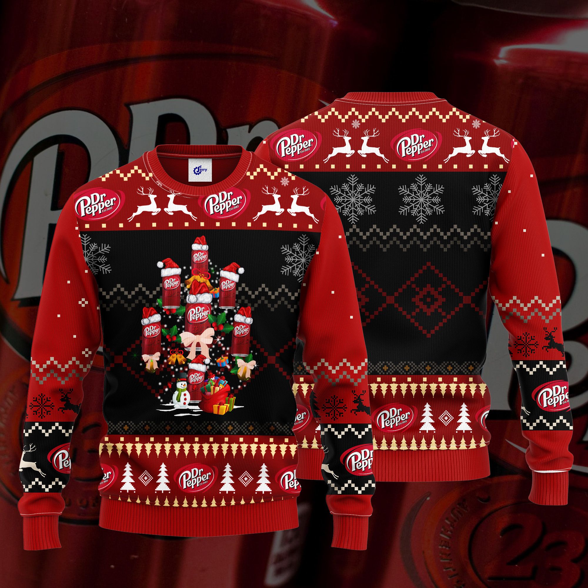 Dr Pepper Christmas Tree Ugly Christmas Sweater