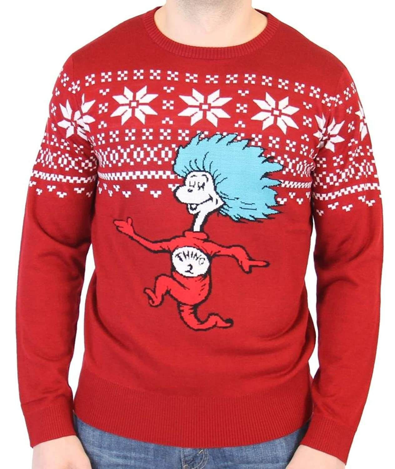 Dr Seuss Thing 2 For Unisex Ugly Christmas Sweater,