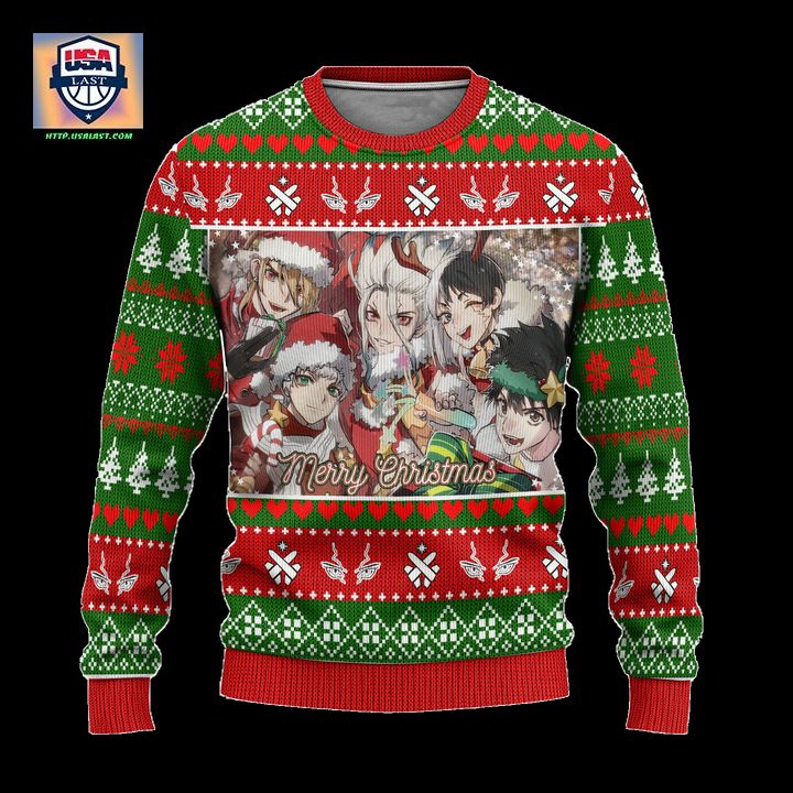 Dr Stone Anime Ugly Christmas Sweater Custom Green Xmas Gift