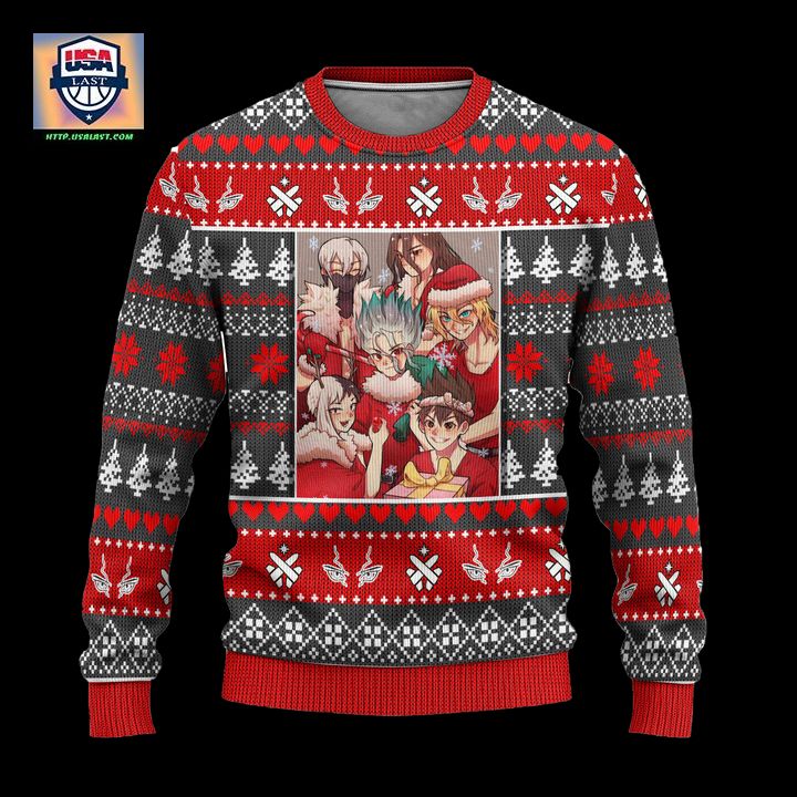 Dr Stone Anime Ugly Christmas Sweater Custom Xmas Gift