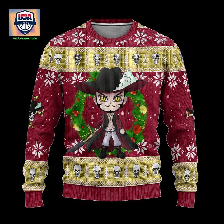 Dracule Mihawk One Piece Anime Ugly Christmas Sweater Xmas Gift