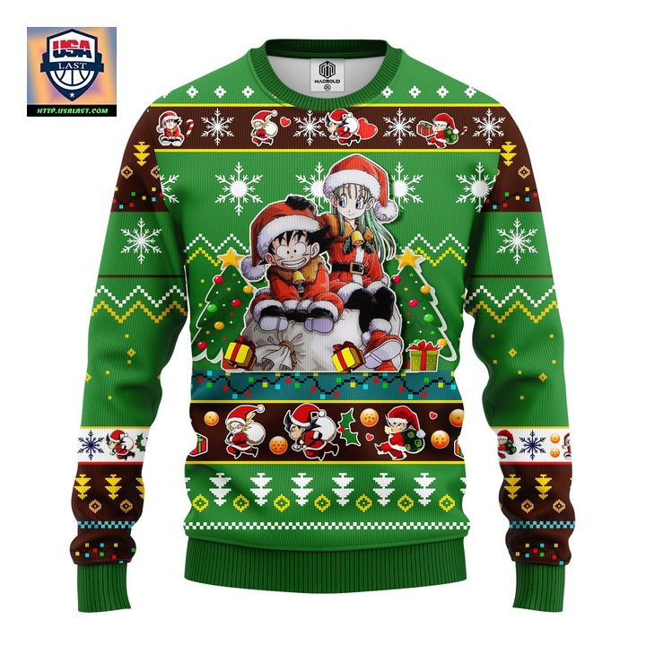 Dragon Ball Anime Ugly Christmas Sweater Green 1 Amazing Gift Idea Thanksgiving Gift