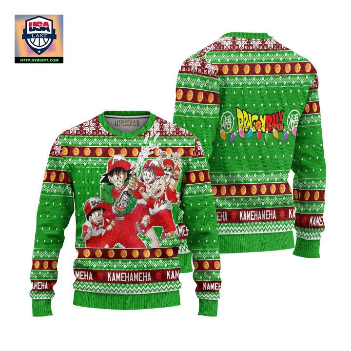 Dragon Ball Champion Kamehameha Unisex Wool Sweater Christmas Gift