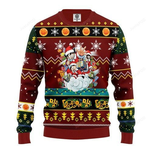 Dragon Ball Christmas For Anime Lovers Ugly Christmas Sweater, Perfect Holiday Gift